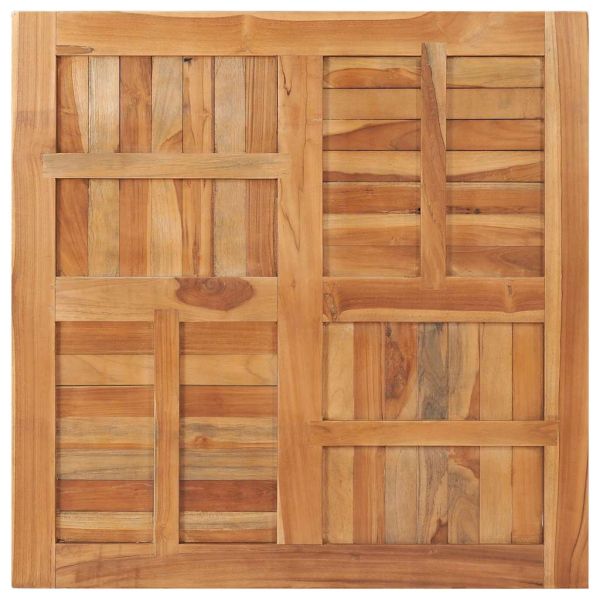 Плот за маса, тиково дърво масив, квадратен, 90x90x2,5 см