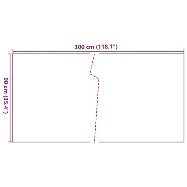 Балконски параван, черен, 300x90 см, полиратан
