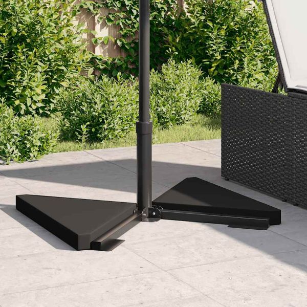 Чадър Тежест плочи 2 бр черен гранит триъгълна 14 кг