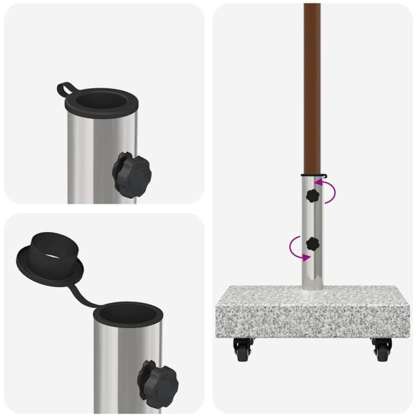 Основа за чадър Сив 45 x 25 x 45 см Гранит