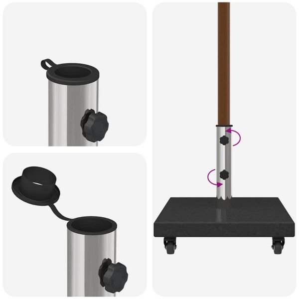 Основа за чадър Черно 45 x 45 x 45 cm Гранит