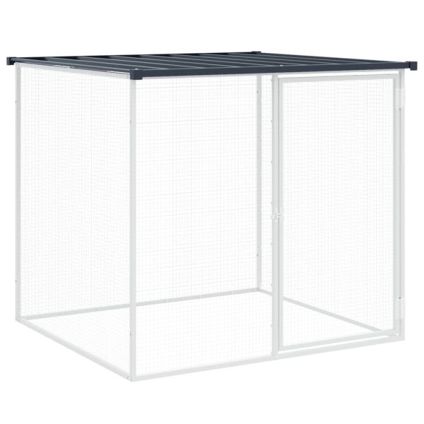 Клетка за пилета с покрив антрацит 1003x98x90 см стомана