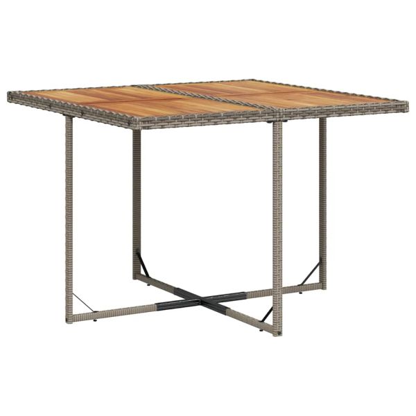 Градински комплект с възглавници, 9 части, бежов полиратан