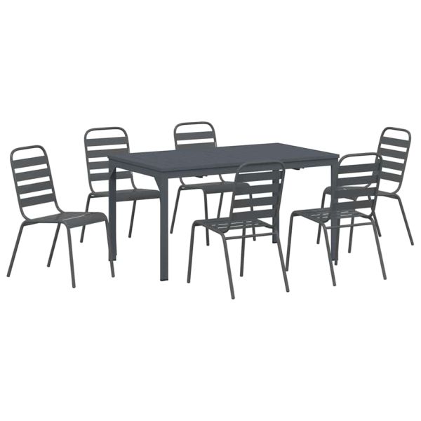 Комплект за хранене в градината 7 pcs Антрацит