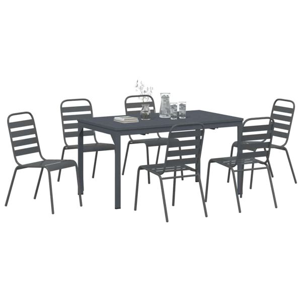 Комплект за хранене в градината 7 pcs Антрацит