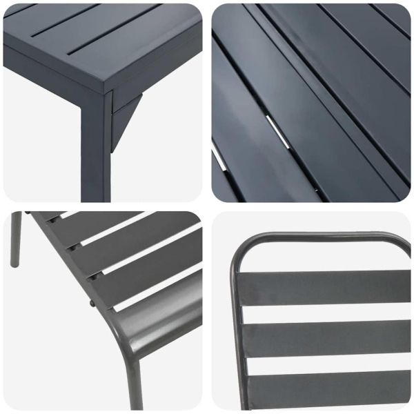 Комплект за хранене в градината 7 pcs Антрацит