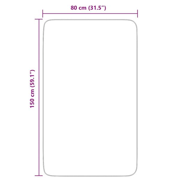 Шаги килим с дълъг косъм, NAVARRA, черен, 80x150 см, полиестер
