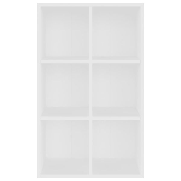 Библиотека/бюфет, бяла, 66x30x98 см, инженерно дърво