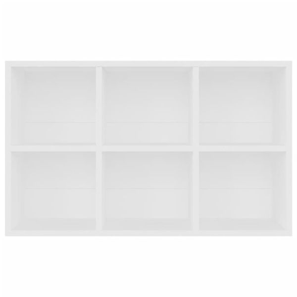 Библиотека/бюфет, бяла, 66x30x98 см, инженерно дърво