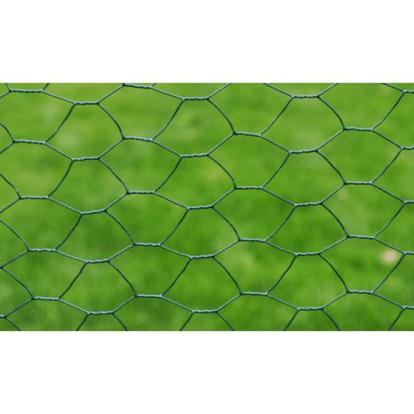 Кокошкарска мрежа с PVC покритие 25х0,5 м зелена