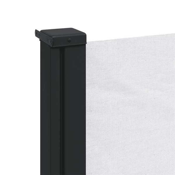 Прибираща се странична тента, бяла, 100x300 см