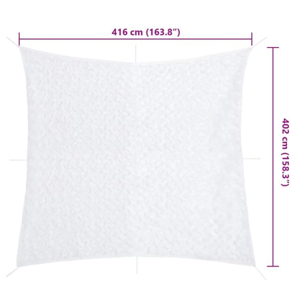 Камуфлажна мрежа с чанта за съхранение, 416x402 см, бял