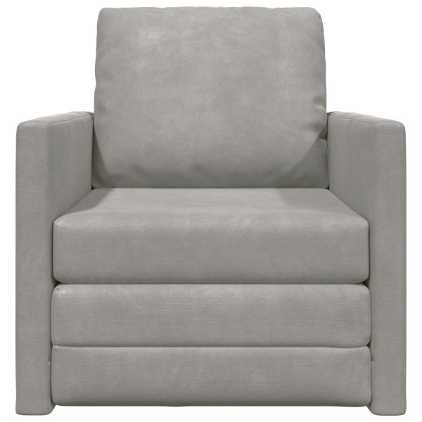 Диван легло 60cm Светлосиво Кадифе