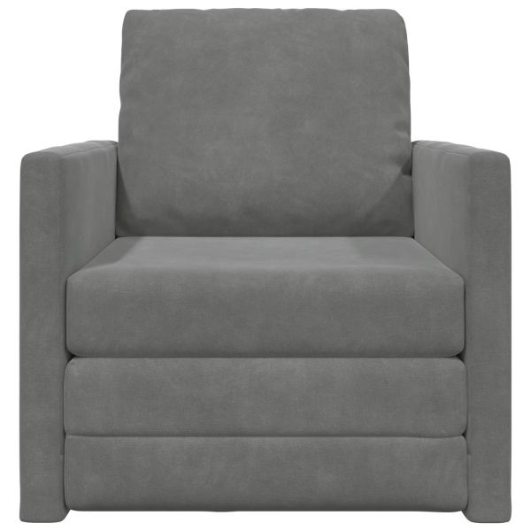 Диван легло 60cm Тъмен сив Кадифе