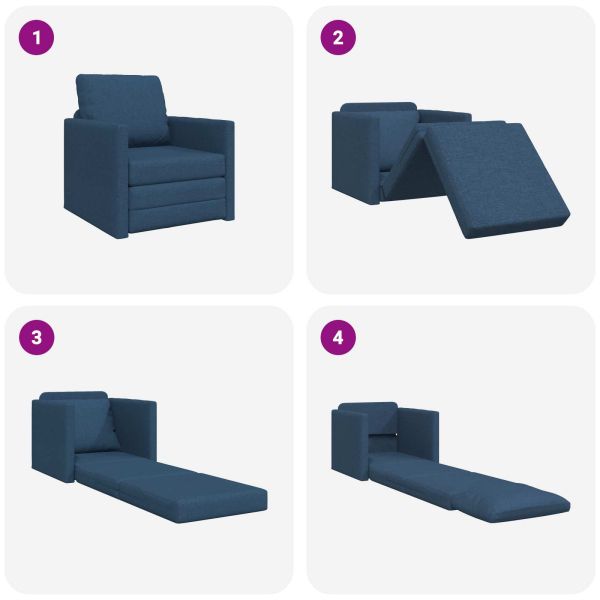 Диван легло 60cm Синьо текстил