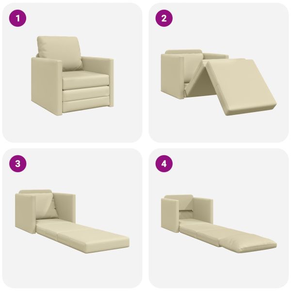 Диван легло 60cm Крем Изкуствена