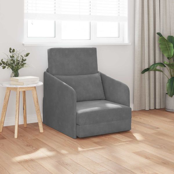 Диван легло Тъмен сив 65 x 80 x 83 см Кадифе