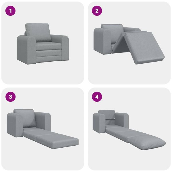 Диван легло Светлосиво 98 x 71 x 83 см текстил