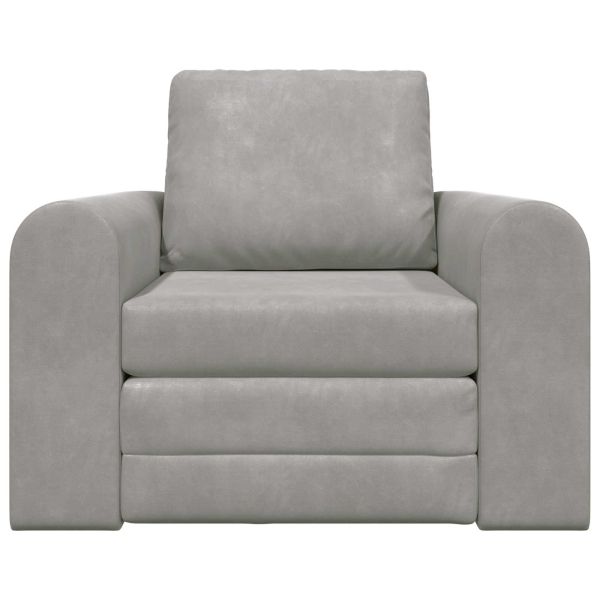 Диван легло Светлосиво 98 x 71 x 83 см Кадифе