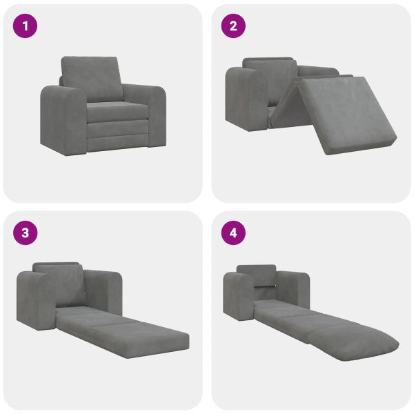 Диван легло Тъмен сив 98 x 71 x 83 см Кадифе