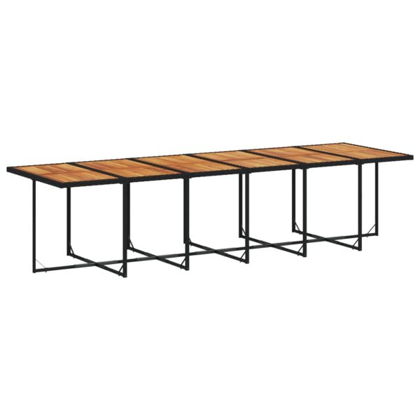 Градински комплект с възглавници 17 части полиратан черен