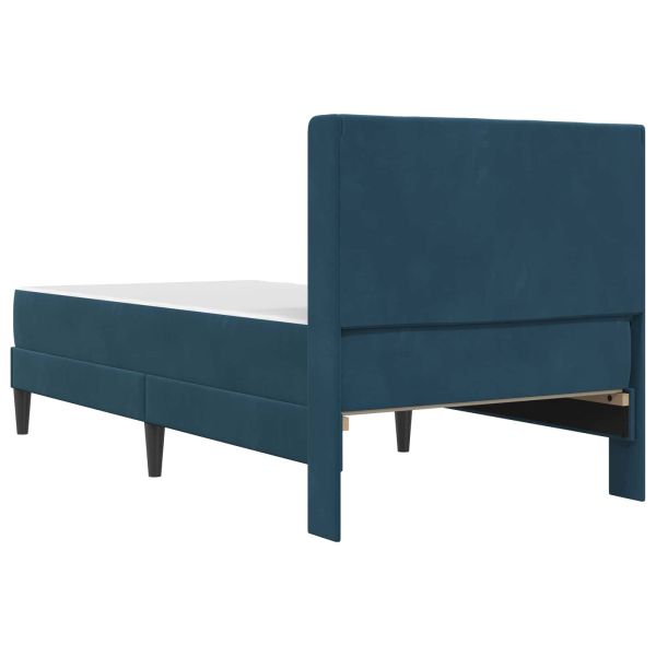 Рамка за легло с матрак Синьо 90 x 190 cm Кадифе