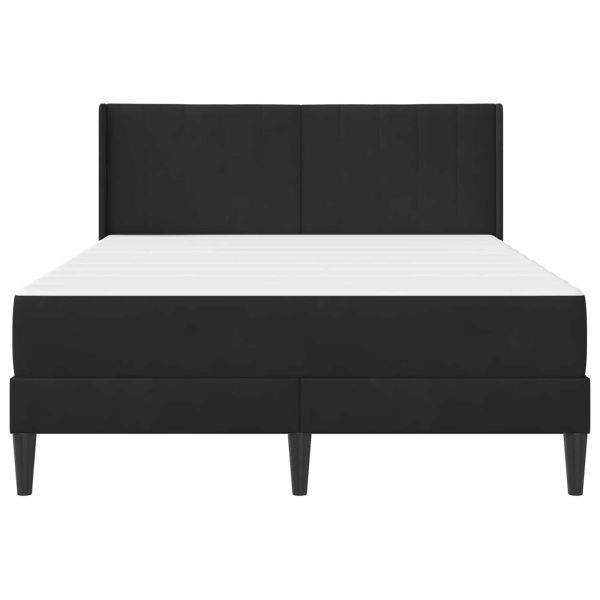 Рамка за легло с матрак Черен 140 x 190 cm Кадифе