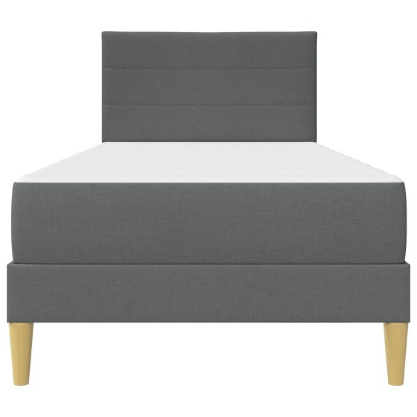 Рамка за легло Тъмен сив 90 x 190 cm Полиестер