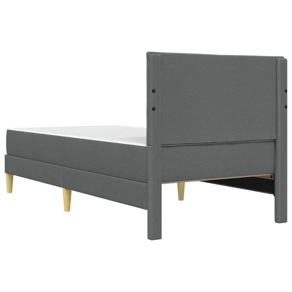 Рамка за легло Тъмен сив 90 x 190 cm Полиестер