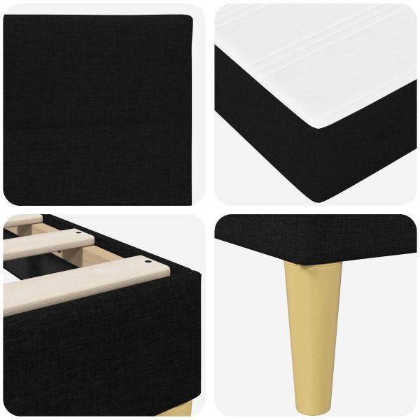 Рамка за легло Черен 90 x 200 cm Полиестер