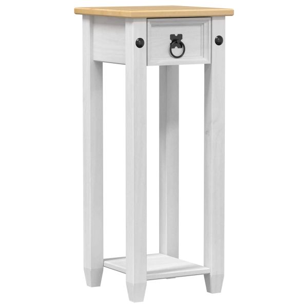 Стойка за растения Бяло 30 x 30 x 73 см Солидно борово дърво