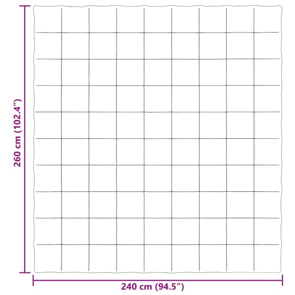 Зимен юрган Патичено Тъмен син 240 х 260 см Микрофибър
