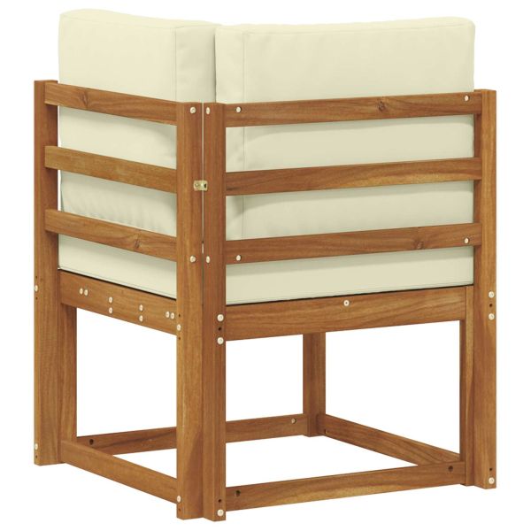 Външен ъглов диван Солидно акациево дърво