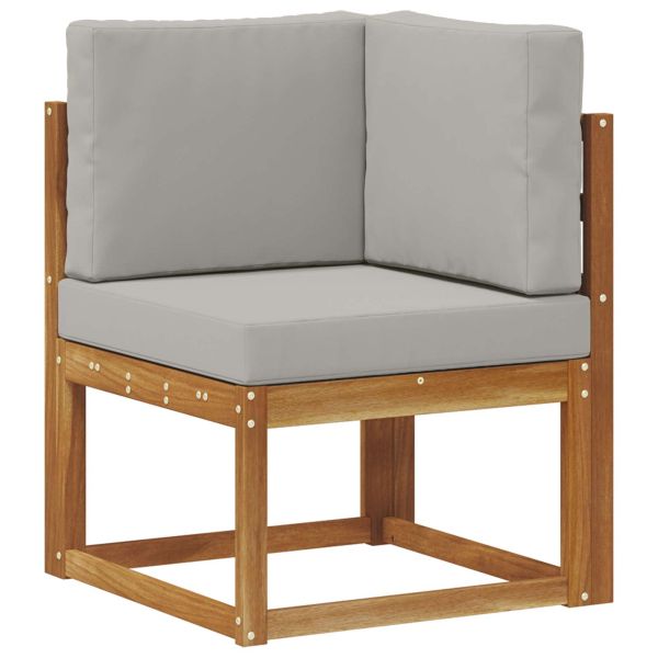 Външен ъглов диван Солидно акациево дърво Естествен