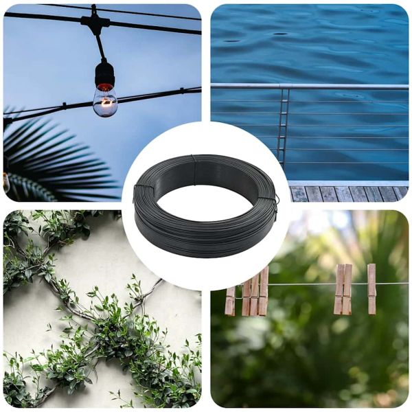 Тел за привързване на ограда 250 м 0,9/1,4 мм стомана антрацит