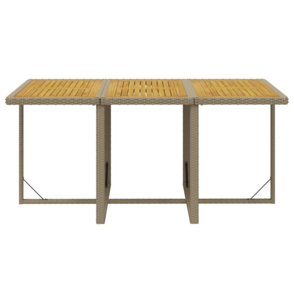 Градински комплект с възглавници 11 части бежов полиратан