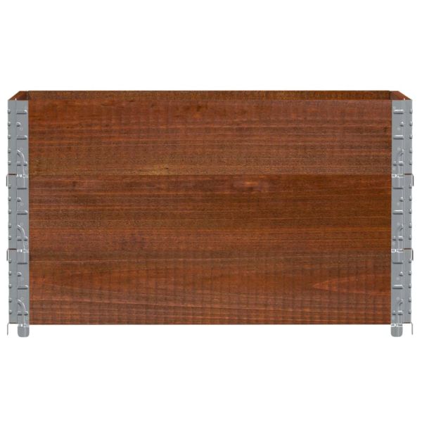 Палетни страници, кафяв, 3 бр, 100x50см, борова дървесина масив