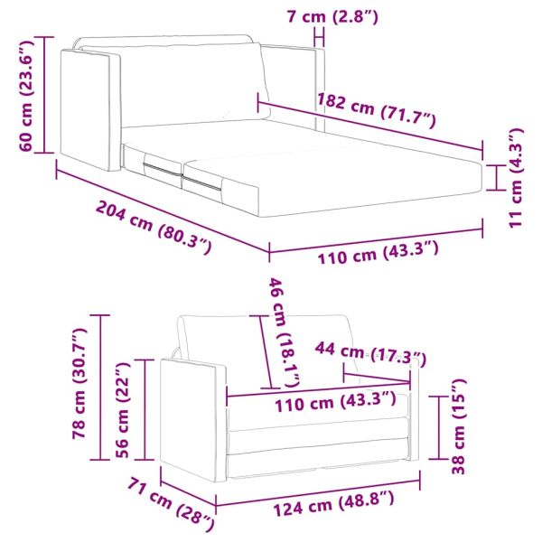 Диван легло 110cm Тъмен сив Кадифе