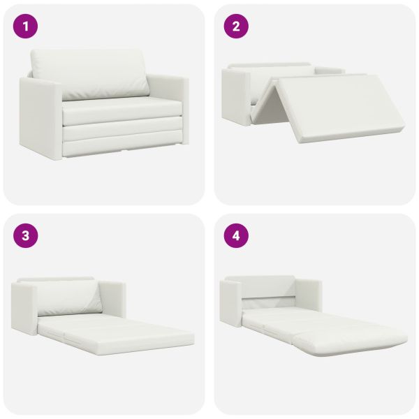 Диван легло 110cm Бяло Изкуствена