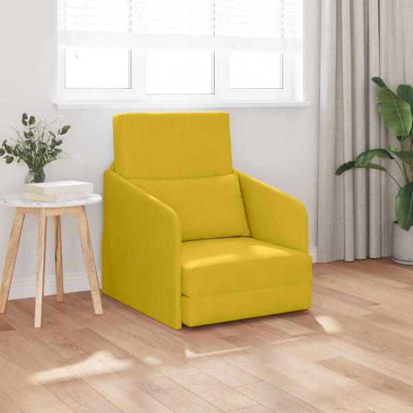 Диван легло Жълто 65 x 80 x 83 см Кадифе