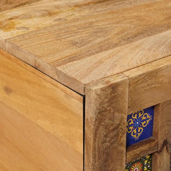 Масичка за кафе Естествен 80 x 50 x 40 cm Солидно мангово дърво