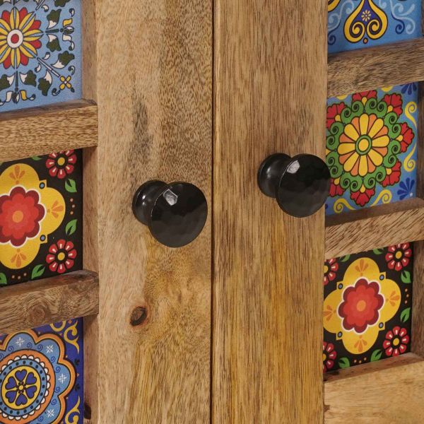 Масичка за кафе Естествен 80 x 50 x 40 cm Солидно мангово дърво