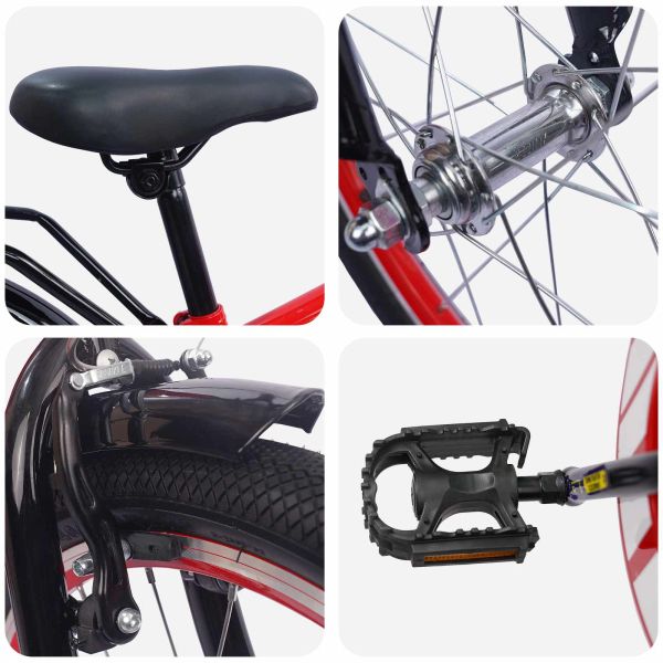 Детски Велосипед 18 инча за 5-7 години Червено