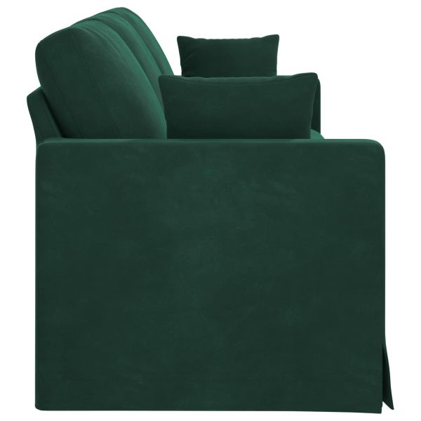 Диван Тъмен зелен 228 x 78 x 80 см Кадифе