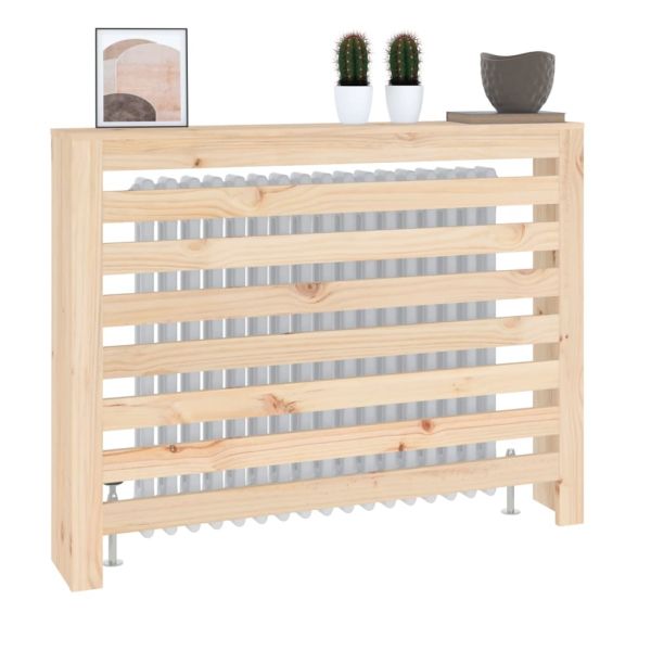 Параван за радиатор 108,5x19x84 см борово дърво масив