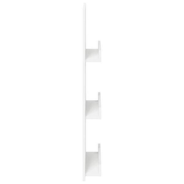Етажерка за списания Бяло 43 x 11 x 102 см Инженерно дърво