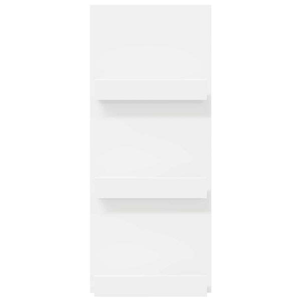 Етажерка за списания Бяло 43 x 11 x 102 см Инженерно дърво
