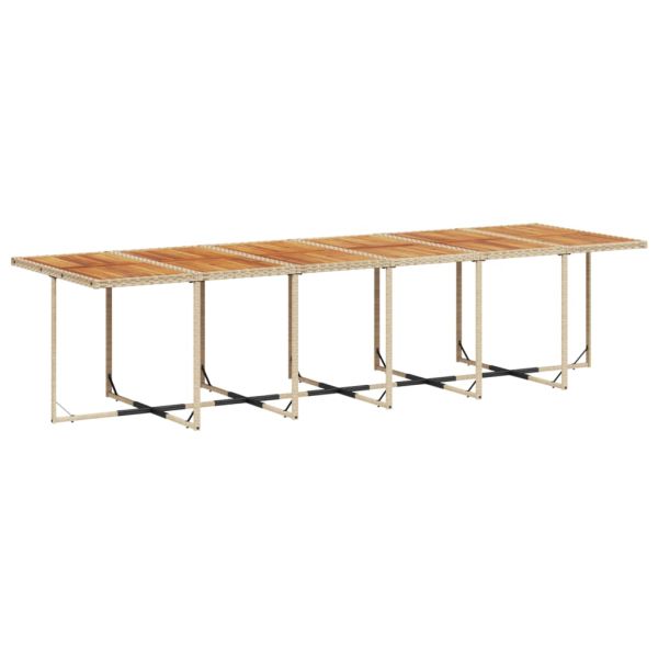 Градински комплект с възглавници 17 части бежов полиратан