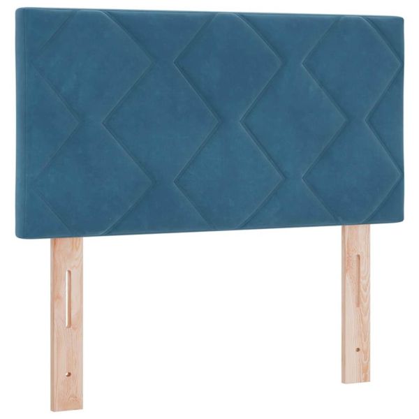 Легло с пружинирана основа Тъмносиньо 80 x 200 cm Кадифе