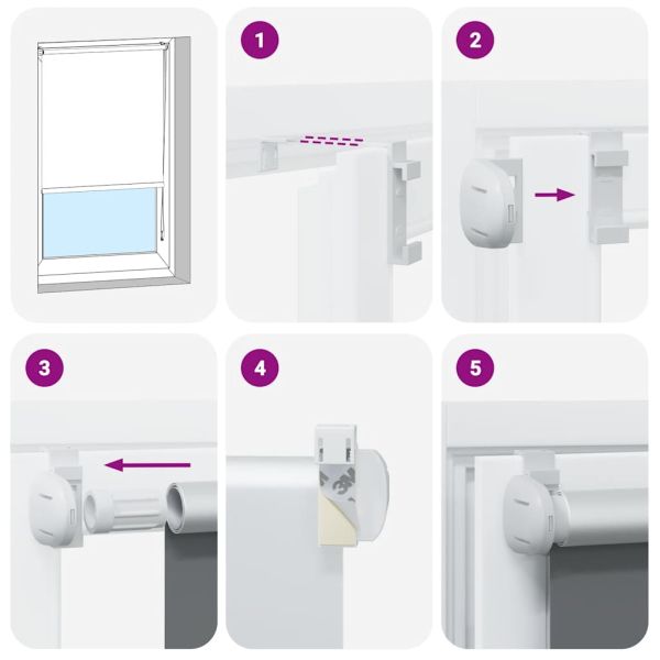 Ролетна щора Blackout черна 70x210 см ширина на тъканта 65,7 см